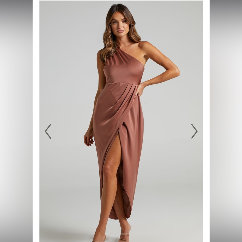 NWT showpo FELT SO HAPPY DRESS IN DUSTY ROSE